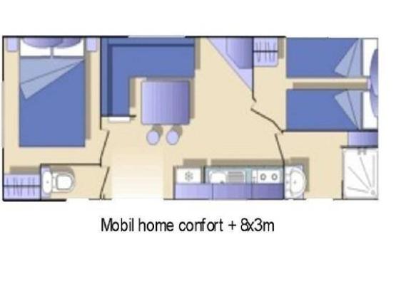 MOBILHEIM Komfort Klimatisiert - 2 Zi - 24m² / Palme und Olivenbaum