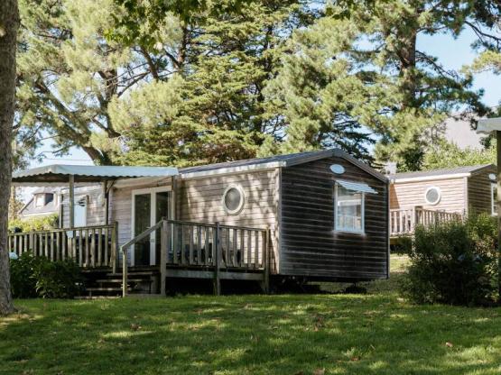 Mobilheim Bois CONFORT 31m² (3 Schlafzimmer) + Terrasse 18m² + TV