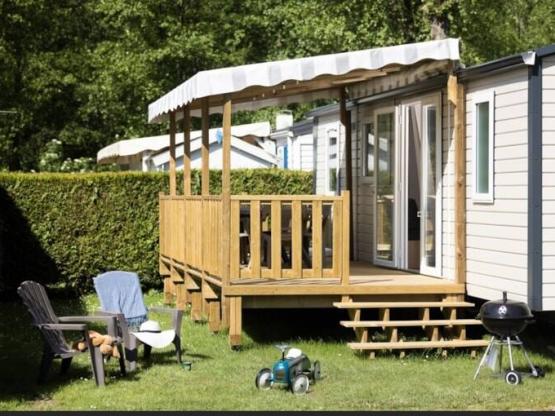 Mobilheim - PREMIUM - 3 Schlafzimmer - TV - mit überdachter Terrasse - Geschirrspüler