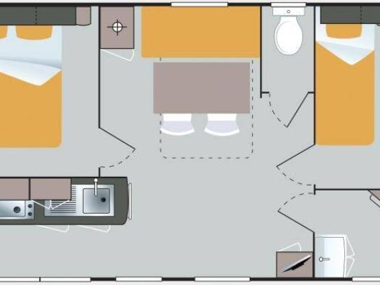 Mobilheim 2 Schlafzimmer Riviera