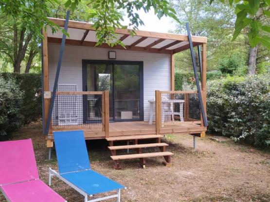 Hütte Cajou Confort 1 zimmer + überdachte Terrasse 9m²