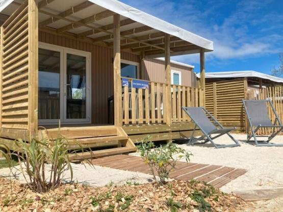 Mobilheim GRAND CONFORT 2 Schlafzimmer 29 m² überdachte Terrasse + Spüllmachine