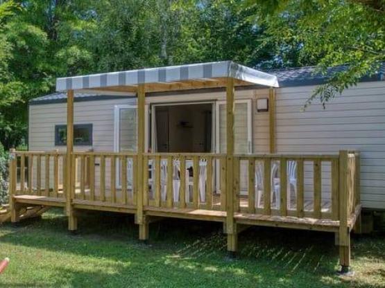 Mobilheim Bahia 33m² - 2 Zimmer - Halbüberdachte Terrasse 15m² - TV - geschirrspülmaschine