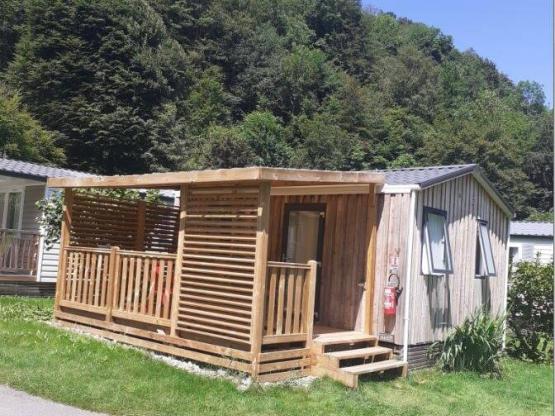 Mobilheim Standard 20m² - 1 Schlafzimmer - Halbüberdachte Terrasse 12m² + BBQ