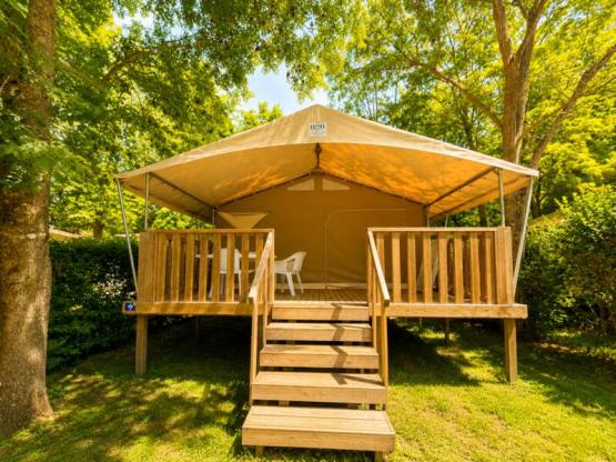 Lodge Canada Standard 20m² (ohne Sanitäranlagen) 2 zimmer + Kochnische - überdachte Terrasse