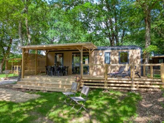 Mobilheim Premium 33m² Bahia - 3 Zimmer + Halbüberdachte Terrasse  + Klimaanlage + TV