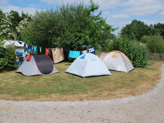 Stellplatz Confort Espace (Zelt, Wohnwagen oder Wohnmobil / 1 Auto / 16A Strom) Geräumiger