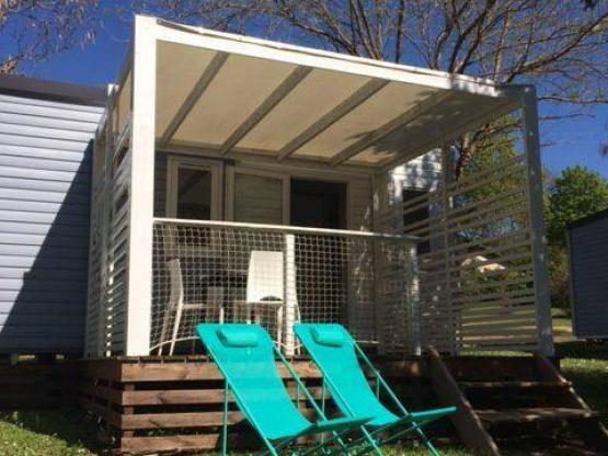 Mobilheim 25m2 + überdachte Terrasse