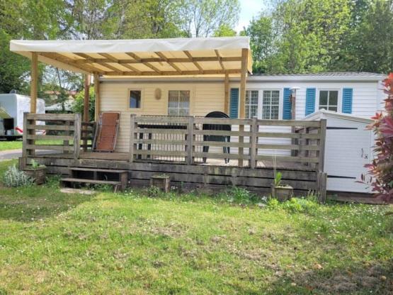 Mobilheim Komfort oberen 4p mit Terrasse, 2 Schlafzimmer.