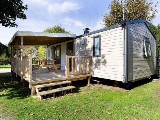 Mobilheim Confort Plus 2 Schlafzimmer - Halbüberdachte Terrasse