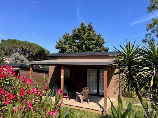 Hütte Escapade 2 Schlafzimmer (28m² + klimaanlage + Spülmaüberdachte + terrasse + fernsehen)