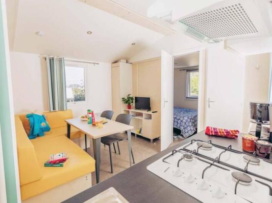 Mobilheim Confort BAHIA 27m² - 2 Zimmer + Halbüberdachte Terrasse