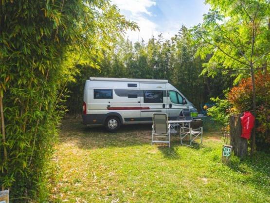 Komfortstellplatz für großes Zelt/Van/Wohnwagen/Wohnmobil (mit Stromanschluss)