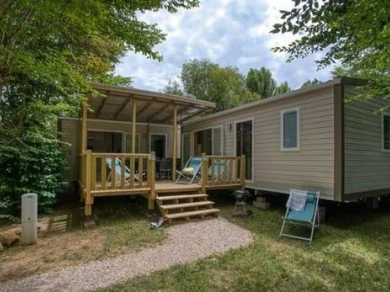 Mobilheim Tribu 2x26m² - 4 Zimmer - Halbüberdachte Terrasse 22m² - TV - geschirrspülmaschine