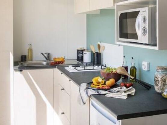 Mobilhome Confort 18m² Halbüberdachte Terrasse