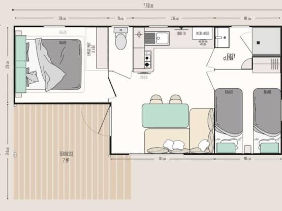 NEW - Stacaravan Cottage Orchidée 2