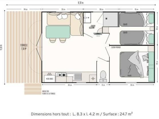 Mobil-home Tilleul - 2 chambres - Moderne et lumineux pour un séjour détente
