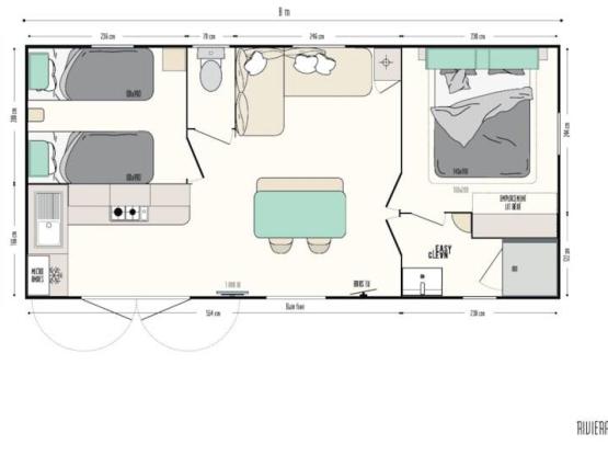 Mobilheim Riviera Suite 2024 5 pers et 1 baby
