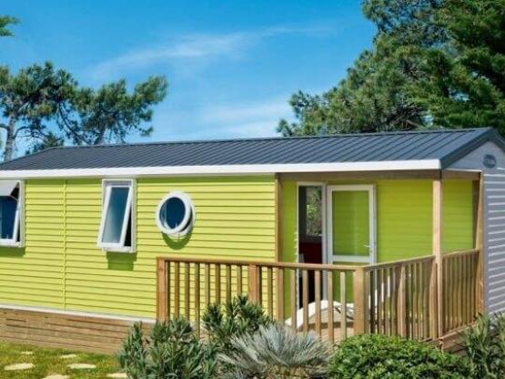 Mobil-home Côté Confort 25m² (2 chambres) + TV + Terrasse intégrée - Arrivée Dimanche