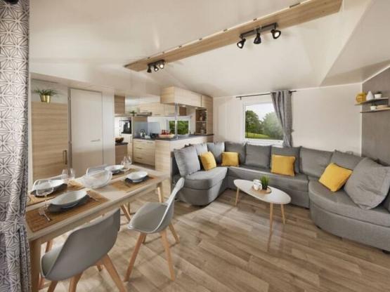 Mobilheim VIP (privates SPA + überdachte Terrasse + Geschirrspüler + Klimaanlage) - 4 pers.