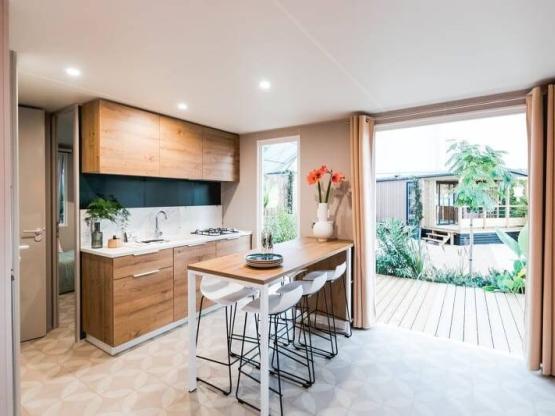 Mobilheim 29.70m² - 3 Schlafzimmer (Bett 160cm) - mit TV -