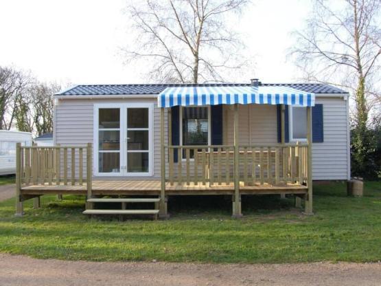 Mobil-home 2 chambres 30m² - Grand lit double 160*200 + terrasse semi-couverte 15m²