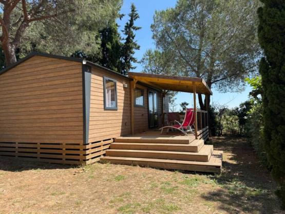 NEW -Mobil-home TAMARIS Premium (3 chambres) 35m2 - terrasse couverte  19m2+ LV + TV + Climatisation