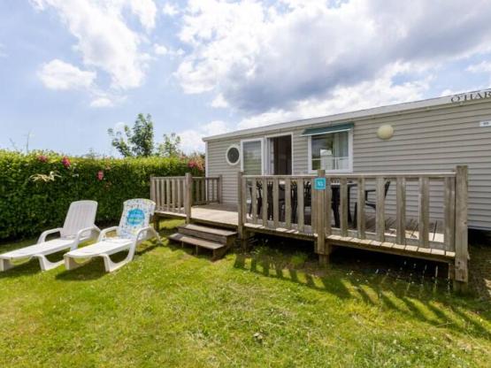 Klassieke stacaravan met 2 slaapkamers