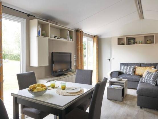 Mobilheim Privilège Tribu Grand Confort - 3 Schlafzimmer  - Terrasse mit Plane abgedeckt - Klim