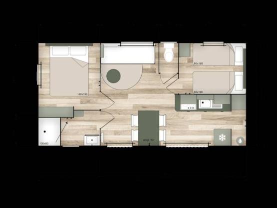 Mobile-Home 29 m ² avec CLIM -