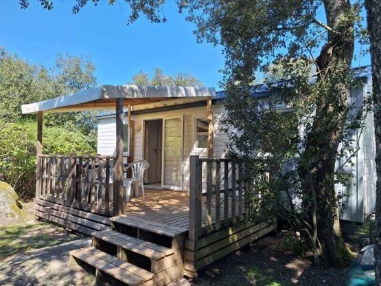 Mobil-home Confort Louisiane 26m² 2 chambres - terrasse semi-couverte + TV +clim