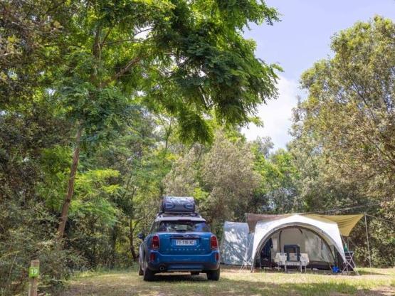 Staanplaats met elektriciteit + privé sanitaire / D