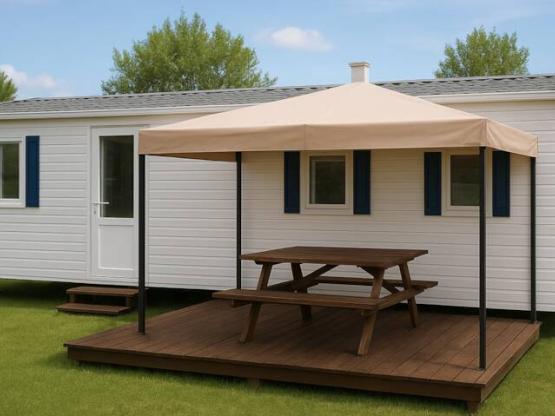Mobilheim Titania – 24 m² + 15 m² Terrasse – 2 Schlafzimmer