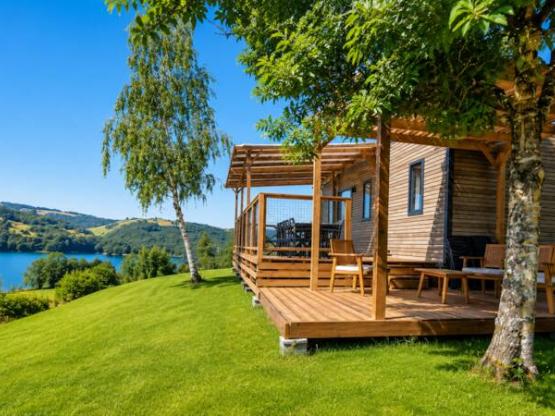 Mobilheim BREZONS VUE LAC Premium  41 m² – klimatisiert (4 Schlafzimmer, 8 Personen) 2 Badezimmer