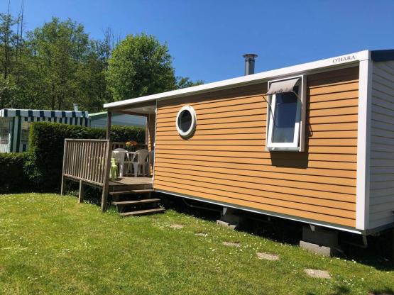 Mobilheim - KOMFORT - 2 Schlafzimmer - TV - mit halbüberdachter Terrasse