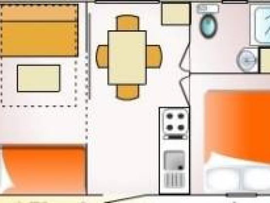 Babord Mobilheim Forban + 1 fahrzeug + TV