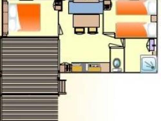 Babord Mobilheim Boucanier + 1 fahrzeug + TV