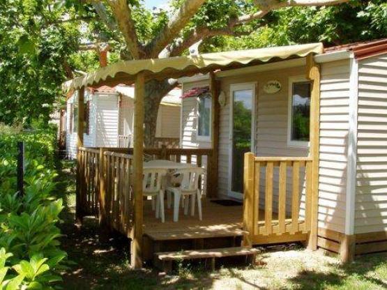 Mobilheim OHARA 1 Zimmer - überdachte Terrasse (2 Erwachsene + 1 Kind - 10 Jahre alt) +Wifi