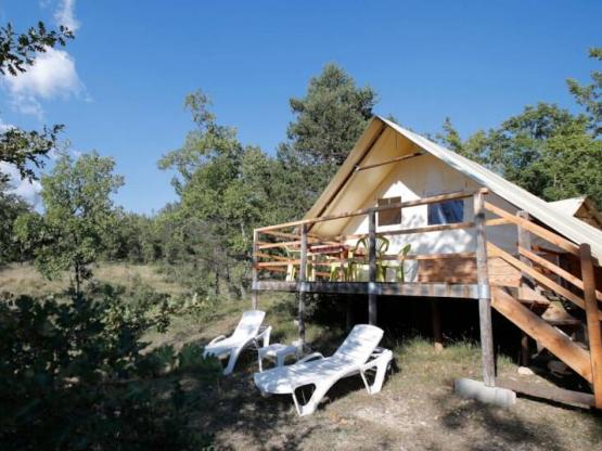 Zelt lodge  20m² (2 Zimmer) terrasse - ohne Sanitäranlagen