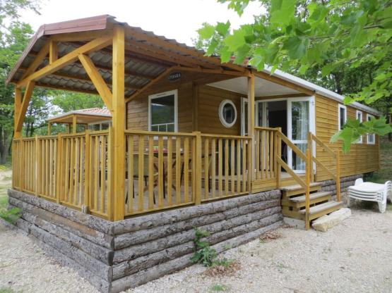 Stacaravan OPHEA 934 35m² (3 slaapkamers) overdekt terras 10m²