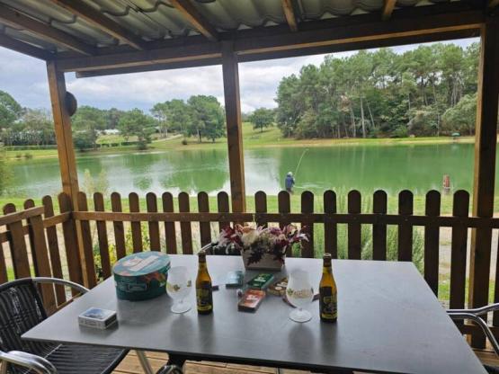 Ferienhaus vor dem Teich