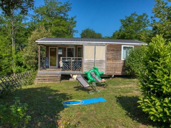 Mobilheim Standard 31m² (2 Zimmer) - überdachte Terrasse + TV