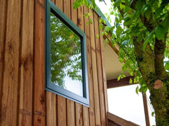 Ferienhaus Confort (30m²) mit überdachter Terrasse (5m²), 2 Schlafzimmer