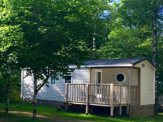 Mobilheim Standard 27 m² (2 Zimmer) + TV halbbedeckte Terrasse 7m²