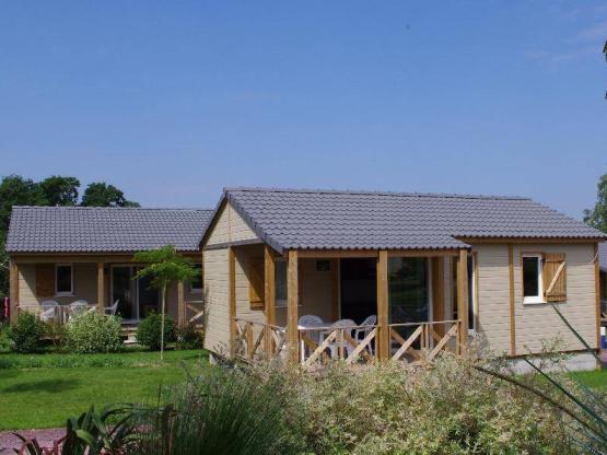 Chalet confort PREMIUM 33 m² (2 Kamers - 1 badkamer) + overdekt terras