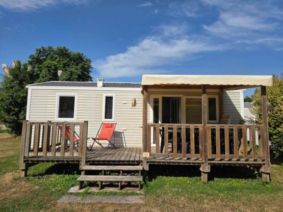 Mobilheim Bermuda 31m² + halbüberdachte Terrasse - Klimaanlage optional