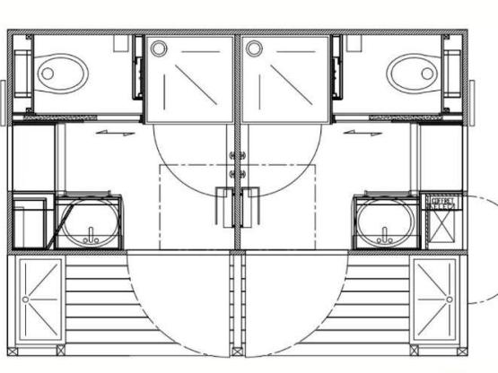 STELLPLATZ MIT PRIVAT SANITÄR - Stromanschluß (16A) + Wasseranschluß + Entsorgung + private Sanitäranglage