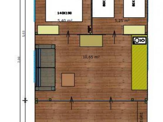 Freeflower Standard 30m² - 2 chambres - terrasse couverte de 8m²