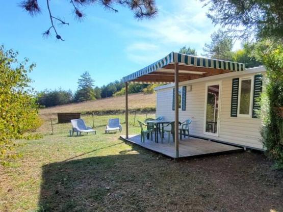 Mobil home Bambino 27.5m² / 2 Zimmer - überdachte Terrasse