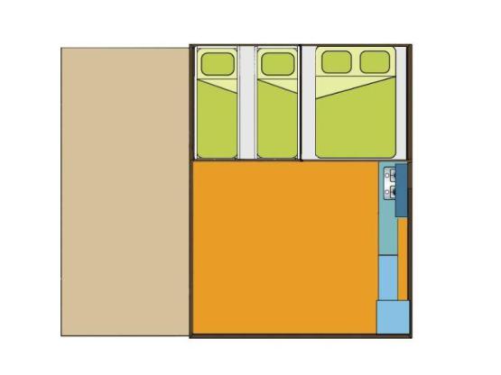 Tente Nature - ohne Sanitäranlagen